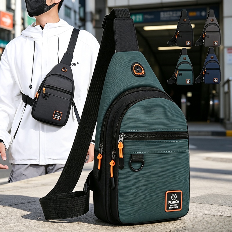 Cycling Commute Bag - 남성용 방수 스포츠 크로스바디 체스트백 레저